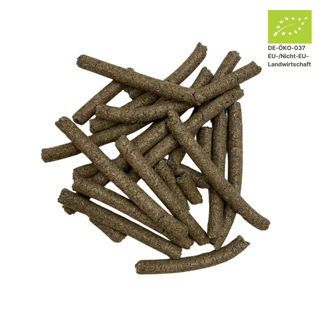 Pottmühle Bio-Färberdistel Presskuchen Pellets – regional, naturrein, reich an Nährstoffen aus handwerklicher Ölpressung