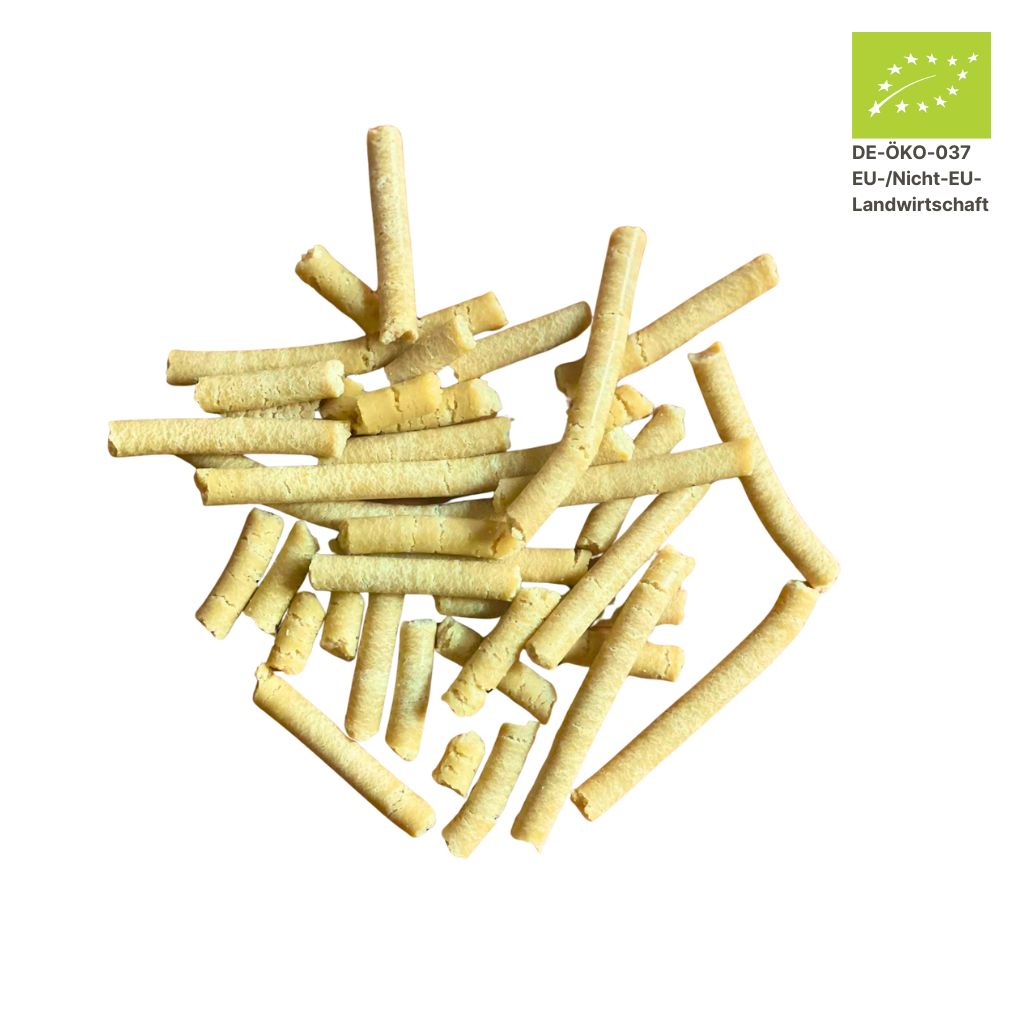 Pottmühle Bio-Macadamianuss Presskuchen Pellets fest – regional, naturrein, reich an Nährstoffen aus handwerklicher Ölpressung