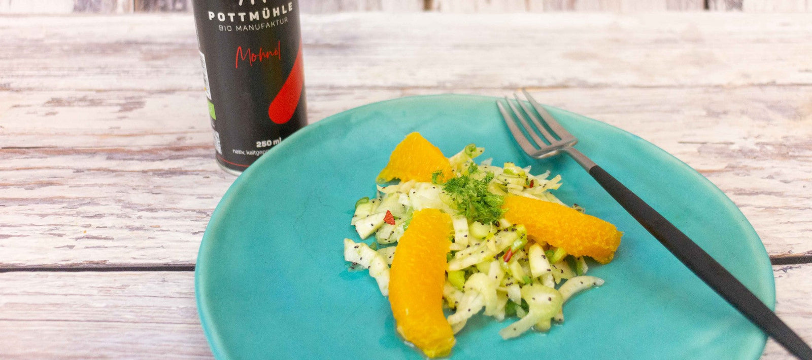 Pottmühle Rezept Fenchel Orangen Salat mit Mohndressing