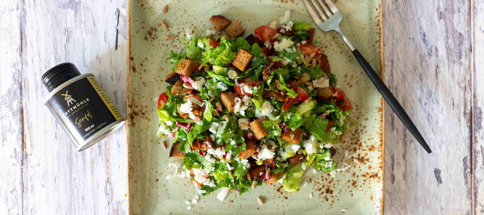 Pottmühle Bio Speiseöle Brotsalat mit Senföl