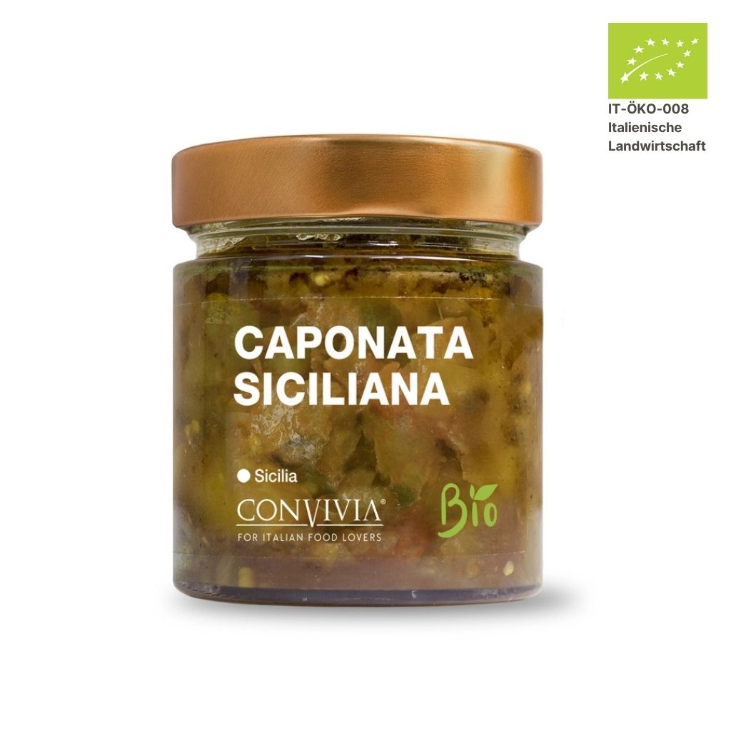Convivia Bio-Sizilianische Caponata - Auberginengemüse im Glas 190 g