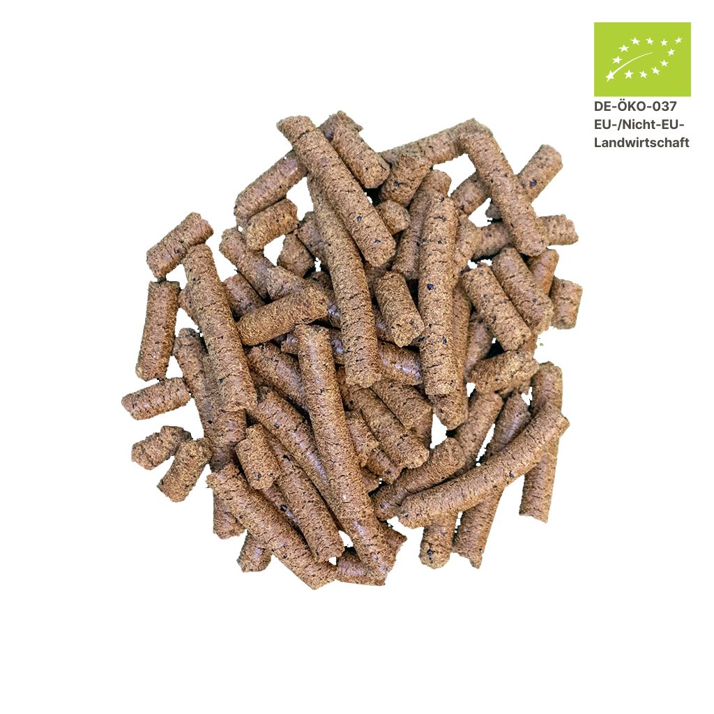 Pottmühle Bio-Leindotter Presskuchen Pellets – regional, naturrein, reich an Nährstoffen aus handwerklicher Ölpressung