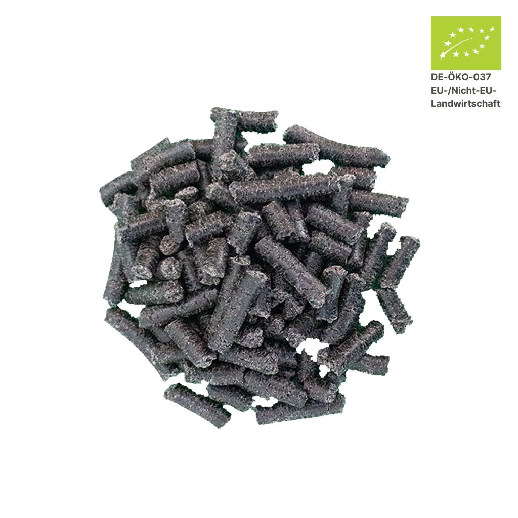 Pottmühle Bio-Schwarzkümmel Presskuchen Pellets – regional, naturrein, reich an Nährstoffen aus handwerklicher Ölpressung