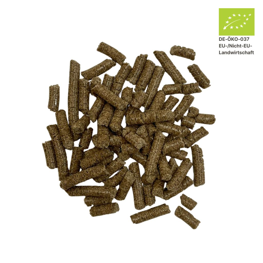 Pottmühle Bio-Sesam Presskuchen Pellets – regional, naturrein, reich an Nährstoffen aus handwerklicher Ölpressung