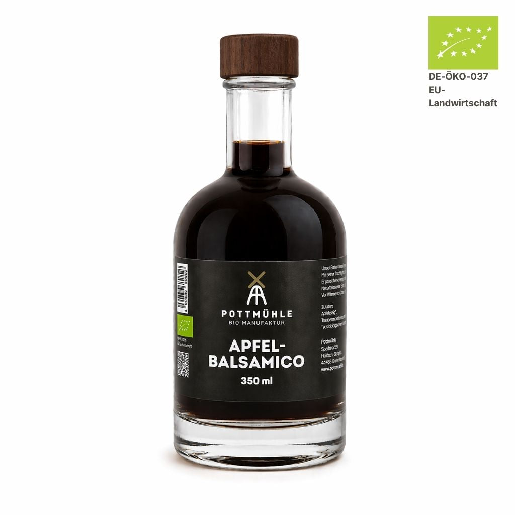 Pottmühle Bio Mela Apfel Balsamico Modena 350ml in Apothekerflasche