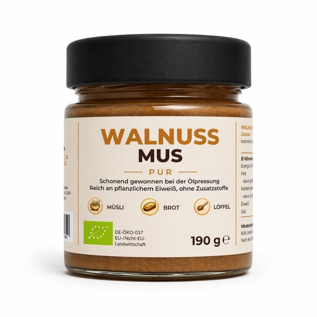 Pottmühle Bio Walnussmus im Glas 190 g 