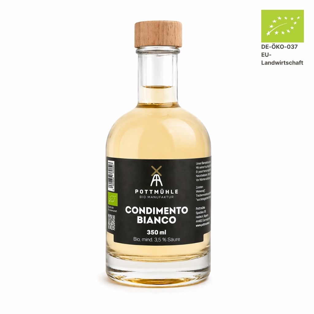 Pottmühle Bio Condimento Bianco Weißer Balsamico 350 ml in Apothekerflasche