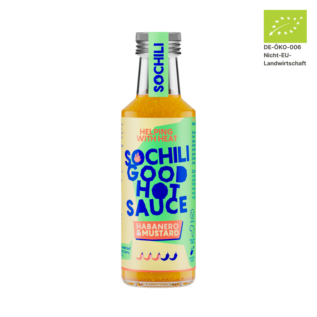 SOCHILI - Habanero und Mustard Bio Chilissauce 1024x1024 mit Bio-Logo