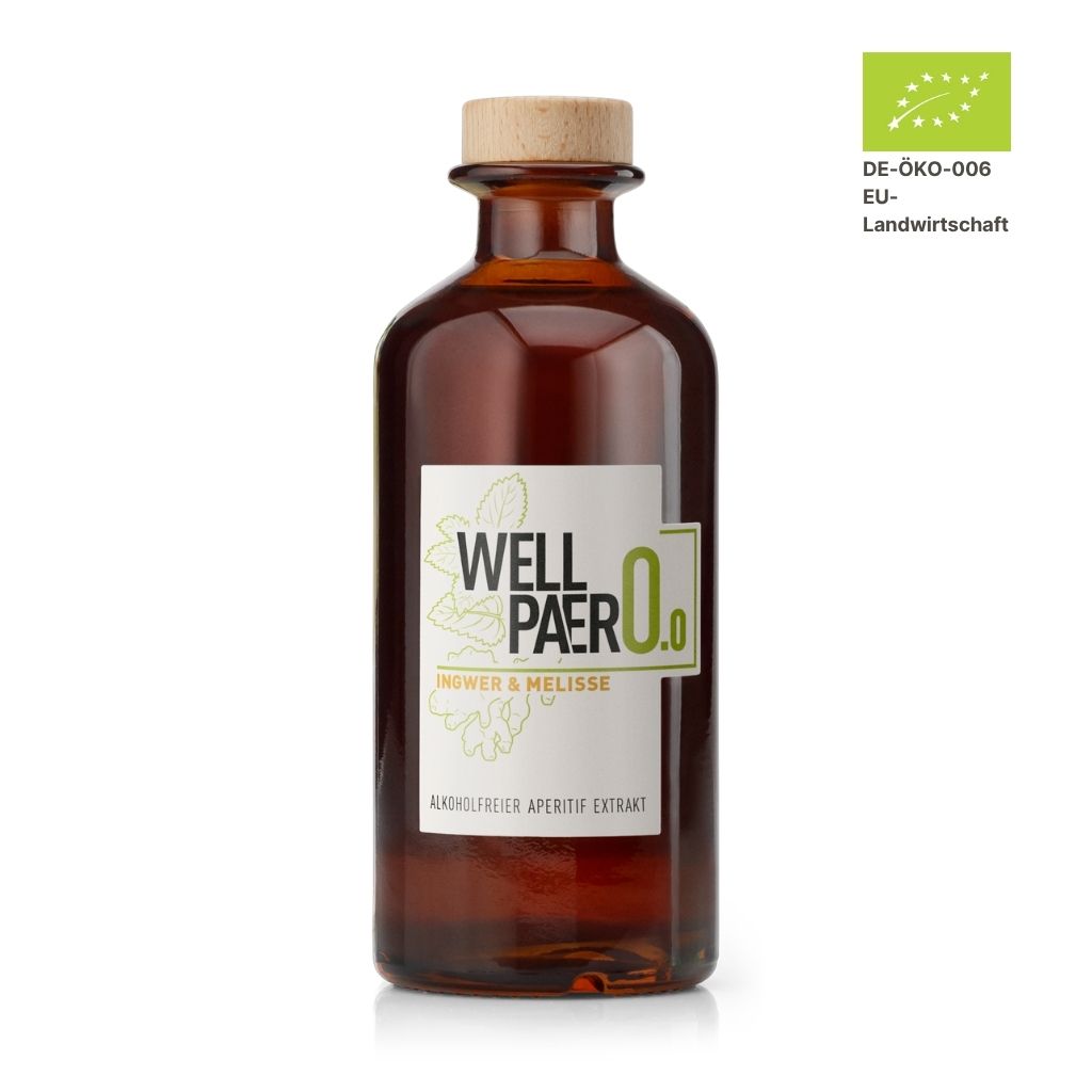 Sasse Wellpaero Ingwer Melisse alkoholfreier Aperitiv in Glasflasche 350 ml