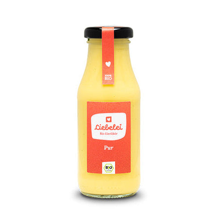 Bio Eierlikör Pur 200 ml Flasche – handgemacht, cremig, mit Bourbon-Vanille