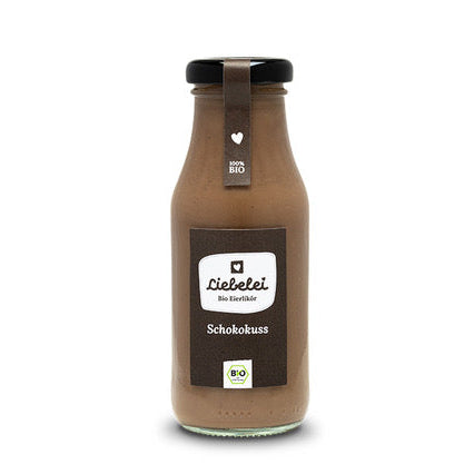 Liebelei Bio Eierlikör Schokokuss 200 ml Vorderseite – Eierlikör mit Kakao