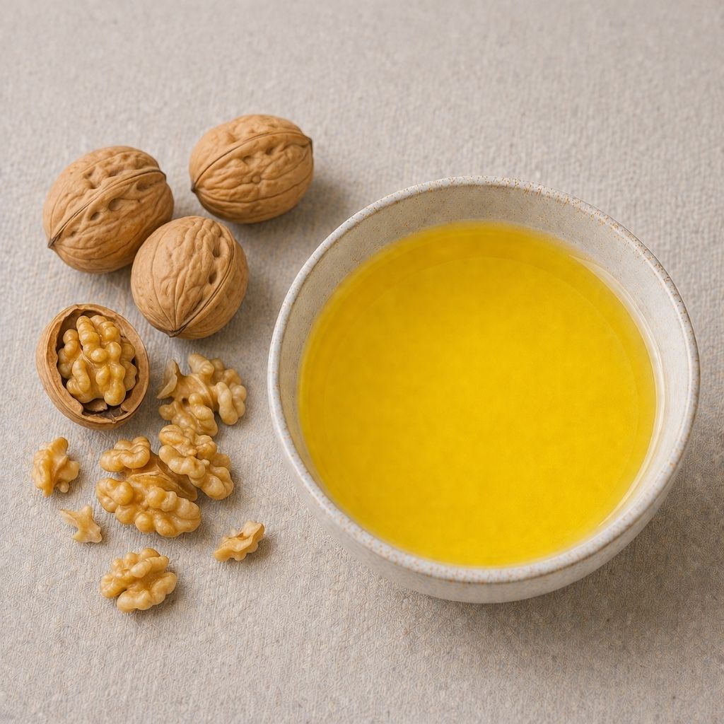 Pottmühle Bio Walnussöl in Schale – kaltgepresst, ungefiltert, nussiger Geschmack für Küche und Salate mit Walnüssen mit und ohne Schale