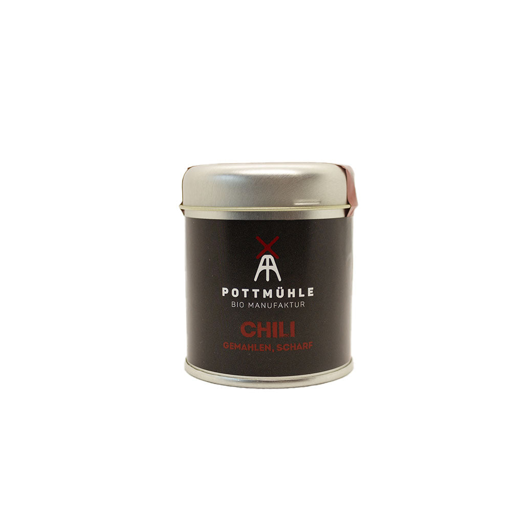 Pottmühle Gewürz Chili gemahlen scharf bio